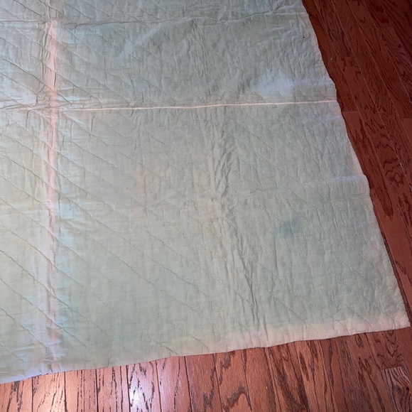 Vintage 1930-40s Handmade Feed Sack  GRANDMA'S FLOWER GARDEN QUILT 80”x67” - Picture 12 of 16